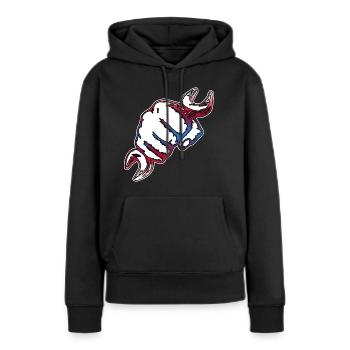 Outil clé artisan - Sweat à capuche Premium bio Femme - noir - Devant - Julia (174cm)