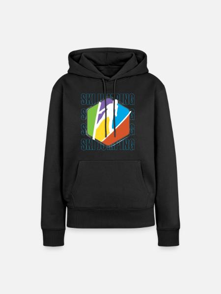 Skispringen - Frauen Premium Bio Hoodie - Schwarz