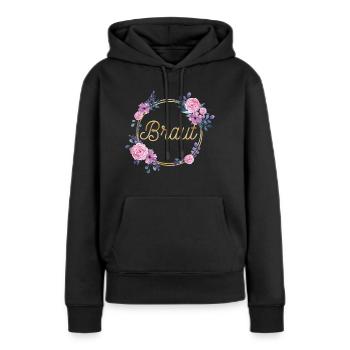 Braut Junggesellenabschied Idee - Frauen Premium Bio Hoodie - Schwarz - Vorne - Julia (174cm)
