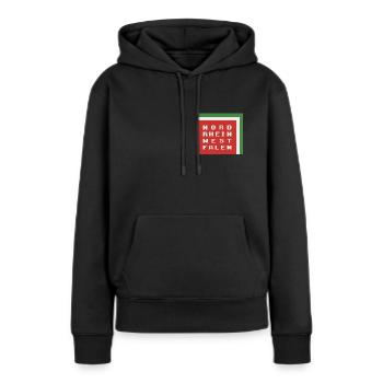 Nordrhein Westfalen Logo NRW Nordrhein-Wesfalen - Frauen Premium Bio Hoodie - Schwarz - Vorne - Julia (174cm)