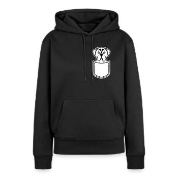 Cane Corso - Sweat à capuche Premium bio Femme - noir - Devant - Julia (174cm)