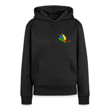 Fool's Cap - Women’s Premium Organic Hoodie - black - Front - Julia (174cm)
