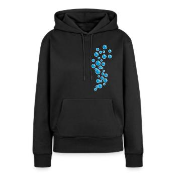 Blubberblasen, Blubber Blasen Seifenblasen Maritim - Frauen Premium Bio Hoodie - Schwarz - Vorne - Julia (174cm)