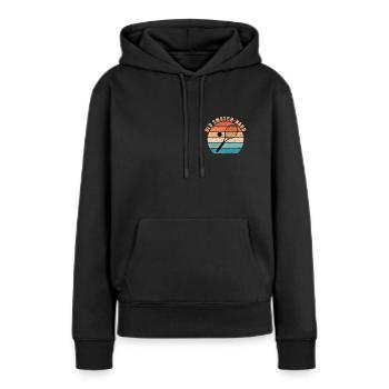 Old Schmetterhand Schmetterball Tennis Spieler - Frauen Premium Bio Hoodie - Schwarz - Vorne - Julia (174cm)