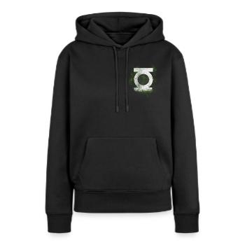 Vert - vert - Sweat à capuche Premium bio Femme - noir - Devant - Julia (174cm)