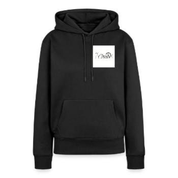 Festival folklorique MINGA - Sweat à capuche Premium bio Femme - noir - Devant - Julia (174cm)