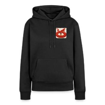 Étreinte du Dragon - Sweat à capuche Premium bio Femme - noir - Devant - Julia (174cm)