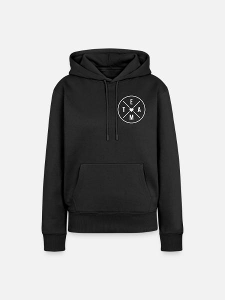 Symbol Team Heart - Women’s Premium Organic Hoodie - black