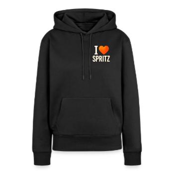 I Love Spritz Party  - Frauen Premium Bio Hoodie - Schwarz - Vorne - Julia (174cm)