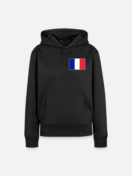 Frankreich Flagge - Frauen Premium Bio Hoodie - Schwarz