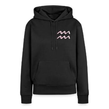 Wassermann Sternzeichen - Frauen Premium Bio Hoodie - Schwarz - Vorne - Julia (174cm)