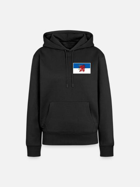 Pommern Flagge - Frauen Premium Bio Hoodie - Schwarz