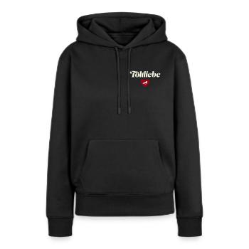 Amour du tölt cheval islandais - Sweat à capuche Premium bio Femme - noir - Devant - Julia (174cm)