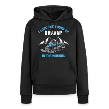 Motoneige et Skidoo Design - Sweat à capuche Premium bio Femme - noir - Devant - Julia (174cm)