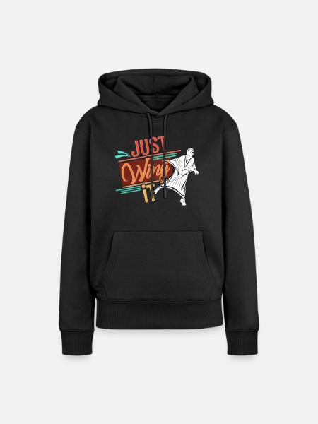 Wingsuit - Frauen Premium Bio Hoodie - Schwarz