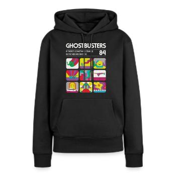 Ghostbusters Retro '84 Kacheln - Frauen Premium Bio Hoodie - Schwarz - Vorne - Julia (174cm)