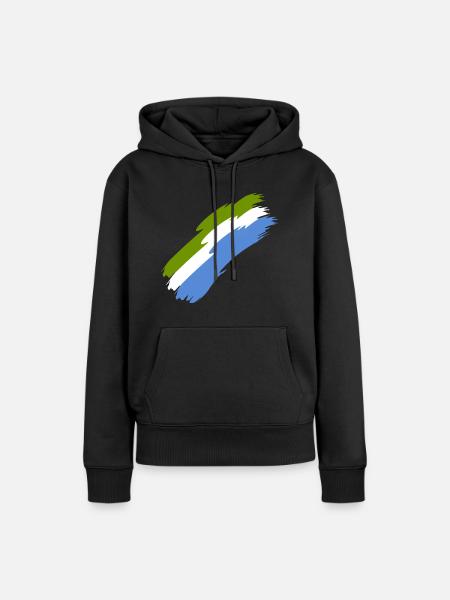 Sierra Leone - Frauen Premium Bio Hoodie - Schwarz