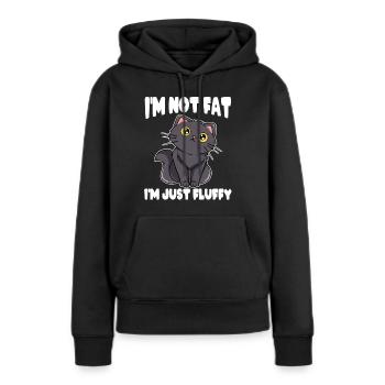 Meow persan in surpoids obese grand grand je ne - Sweat à capuche Premium bio Femme - noir - Devant - Julia (174cm)