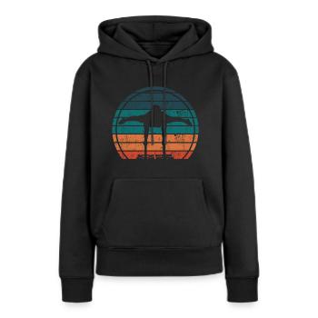 Calisthenics Push Up Training Vintage Retro - Frauen Premium Bio Hoodie - Schwarz - Vorne - Julia (174cm)