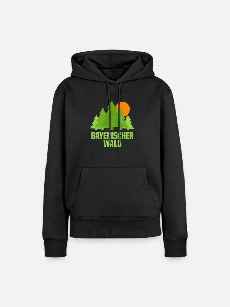 Bayrischer Wald - Frauen Premium Bio Hoodie - Schwarz