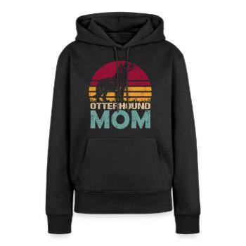 Otterhound Otter Dog Mom Mistress Vintage - Women’s Premium Organic Hoodie - black - Front - Julia (174cm)