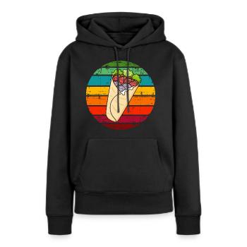 Kebab Shawarma Kebab Grill - Sweat à capuche Premium bio Femme - noir - Devant - Julia (174cm)