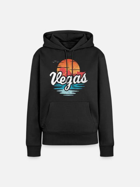 Vegas - Frauen Premium Bio Hoodie - Schwarz