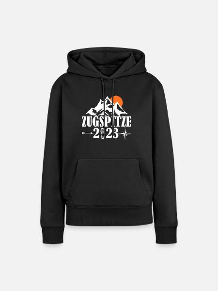 Zugspitze 2023 - Frauen Premium Bio Hoodie - Schwarz
