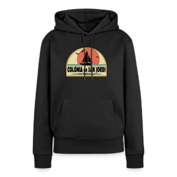 Colonia de San Jordi - Sweat à capuche Premium bio Femme - noir - Devant - Julia (174cm)