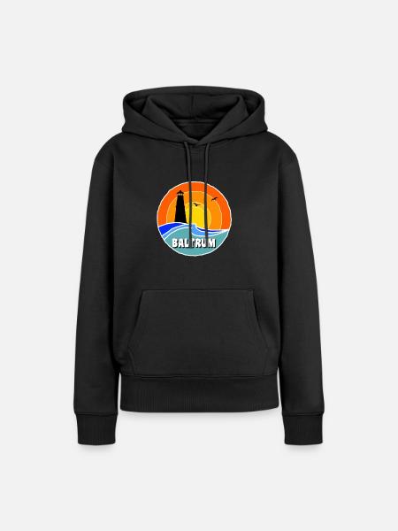 Ostsee Leuchtturm Baltrum - Frauen Premium Bio Hoodie - Schwarz