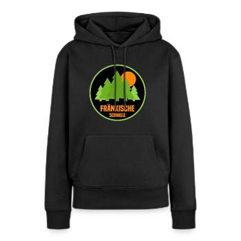 Fränkische Schweiz - Frauen Premium Bio Hoodie - Schwarz - Vorne - Julia (174cm)