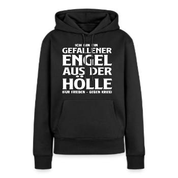 Gefallener Engel - Frauen Premium Bio Hoodie - Schwarz - Vorne - Julia (174cm)