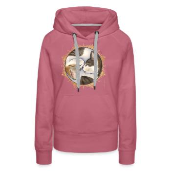 NaruRylai - Frauen Premium Bio Hoodie - Malve - Vorne - Isabella (175cm)