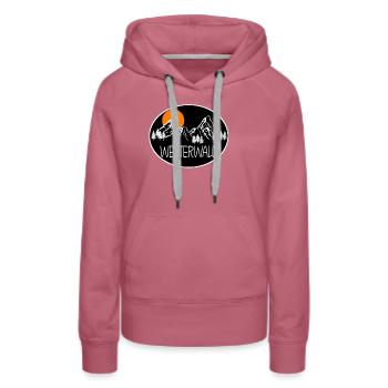 Westerwald - Frauen Premium Bio Hoodie - Malve - Vorne - Isabella (175cm)