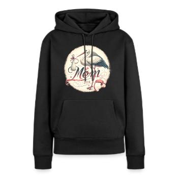 Mom 2024 - Schwangerschaftsankündigung T-Shirt - Frauen Premium Bio Hoodie - Schwarz - Vorne - Julia (174cm)