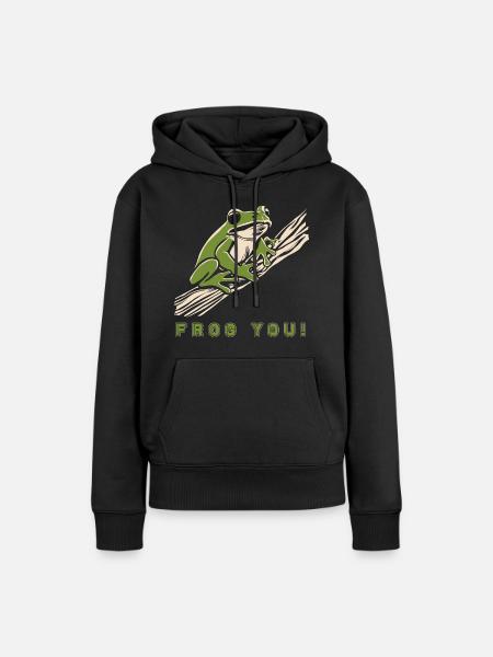 Baumfrosch 2024 1 - Frauen Premium Bio Hoodie - Schwarz