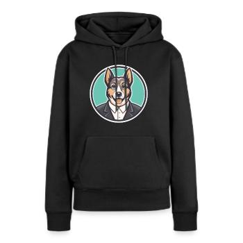 Castro Laboreiro Chien Race Dessin animé Kawaii Clipart - Sweat à capuche Premium bio Femme - noir - Devant - Julia (174cm)