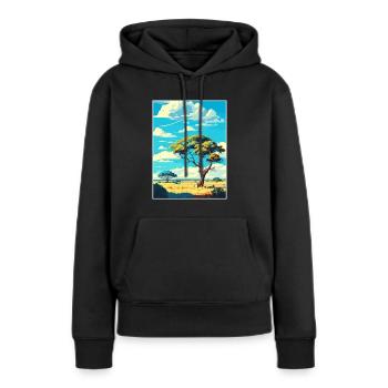 Krüger Nationalpark Südafrika Reiseposter - Frauen Premium Bio Hoodie - Schwarz - Vorne - Julia (174cm)
