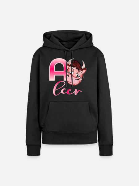 Akku Leer - Frauen Premium Bio Hoodie - Schwarz