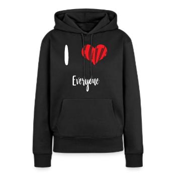 Hate Everyone Stop Hate Anti Hate - Women’s Premium Organic Hoodie - black - Front - Julia (174cm)