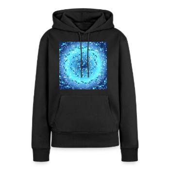 Meeres-Galaxie - Frauen Premium Bio Hoodie - Schwarz - Vorne - Julia (174cm)