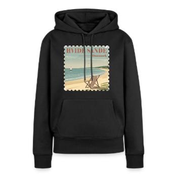 Hvide Sande Dänemark - Frauen Premium Bio Hoodie - Schwarz - Vorne - Julia (174cm)