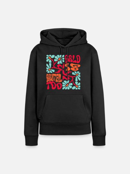 Kahl ist schön - Frauen Premium Bio Hoodie - Schwarz