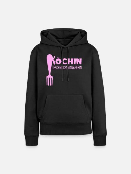 Geschmacksmanagerin Mama Köchin - Frauen Premium Bio Hoodie - Schwarz