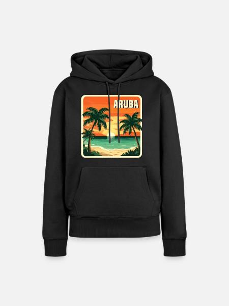 Aruba - Frauen Premium Bio Hoodie - Schwarz