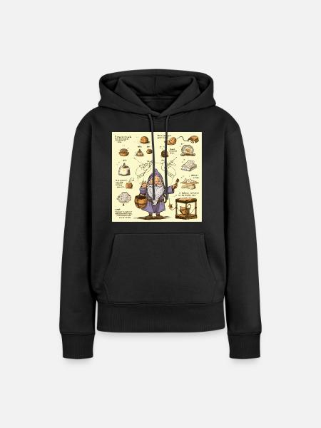 Alchemie Küchenzauberer - Frauen Premium Bio Hoodie - Schwarz