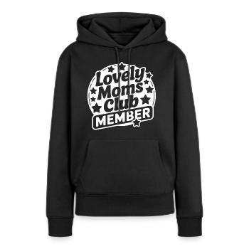 Lovely Moms Club Mitglied - Frauen Premium Bio Hoodie - Schwarz - Vorne - Julia (174cm)