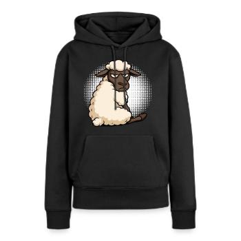 Schaf Schafe Schäfer Schafhalter Schafbock - Frauen Premium Bio Hoodie - Schwarz - Vorne - Julia (174cm)