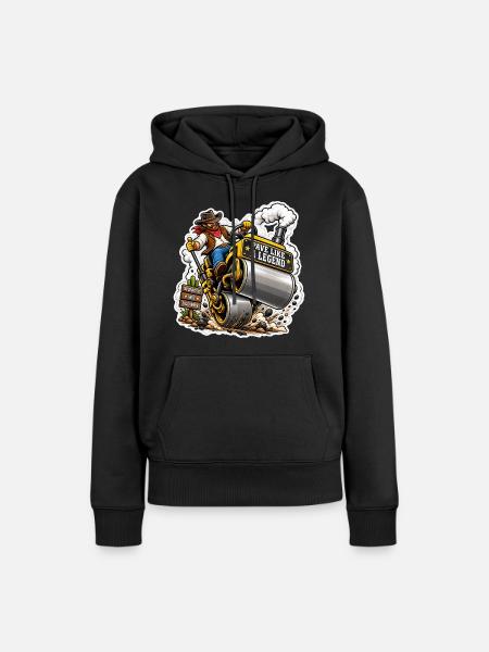 Papst wie eine Legende - Frauen Premium Bio Hoodie - Schwarz