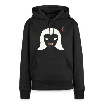 Halloween Vampirin Damen - Frauen Premium Bio Hoodie - Schwarz - Vorne - Julia (174cm)